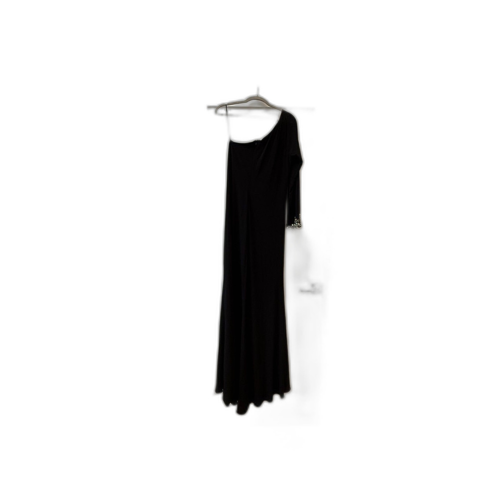 Ieena Mac Duggal 55696 One Shoulder Beaded Cuff Jersey Stretch - Size 14